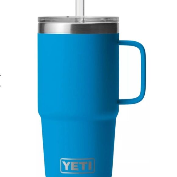 Yeti Other - YETI Rambler 25oz Mug w/Straw Lid- Big Wave Blue